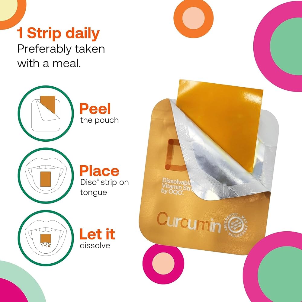 DISO Curcumin Fast-Dissolving Turmeric Oral Strips - 30 Strips - image 2