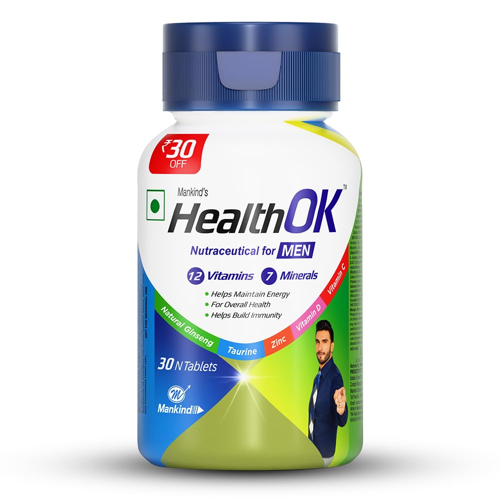 Mankind's Health OK Multivitamin with Ginseng & Taurine - 30 Tablets