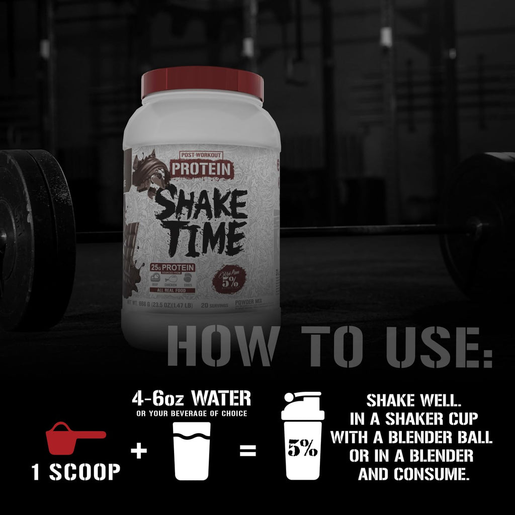 5% Nutrition Shake Time Animal Based Protein Powder