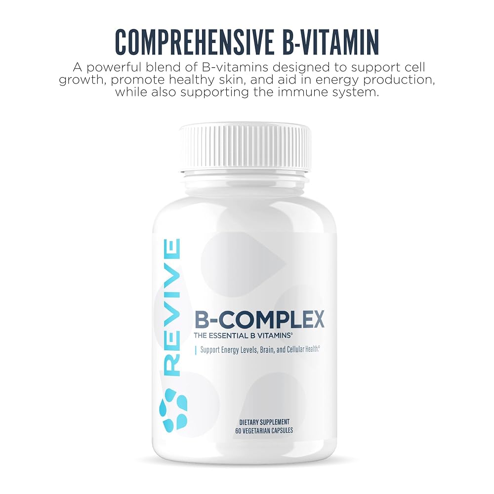 Revive MD Vitamin B Complex for Energy & Brain Function - 60 Capsules - image 3