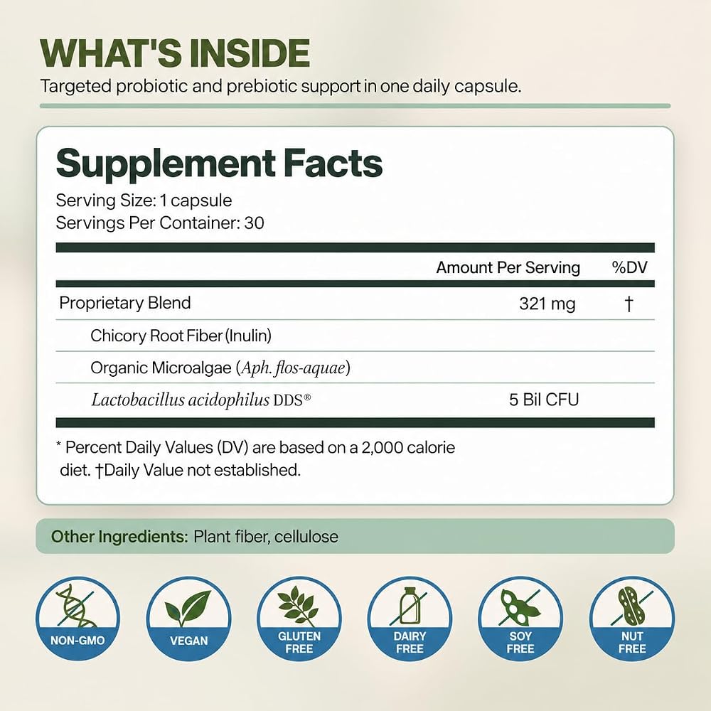 New Earth Acidophilus Probiotic Capsules - 30 Vegetarian Capsules - image 2