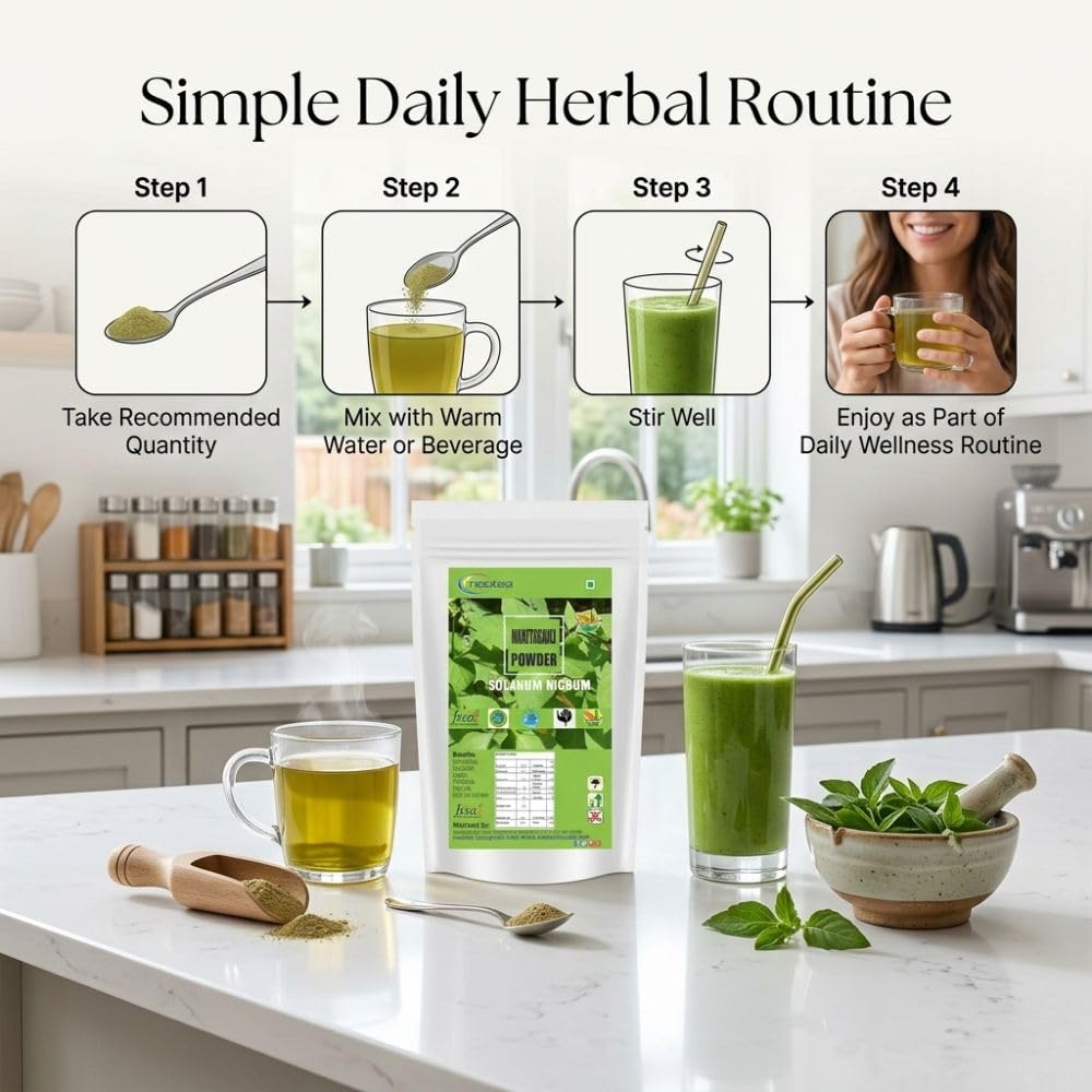 neotea Manathakkali Leaf Powder Herbal Supplement - 300g - image 3