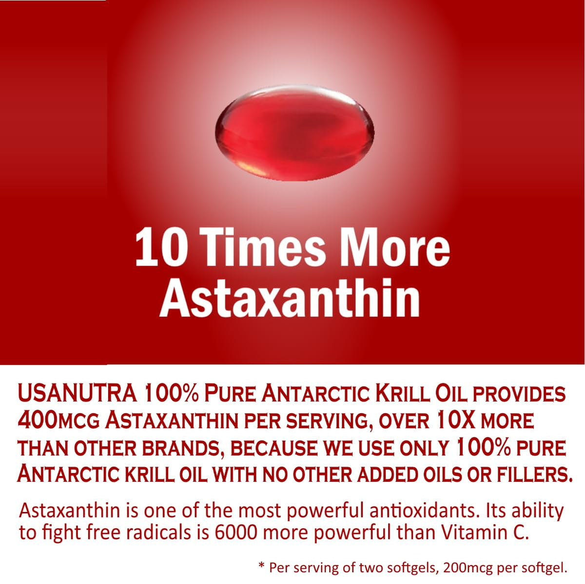 USANUTRA Antarctic Krill Oil Softgels 1000mg - 60 Softgels - image 5