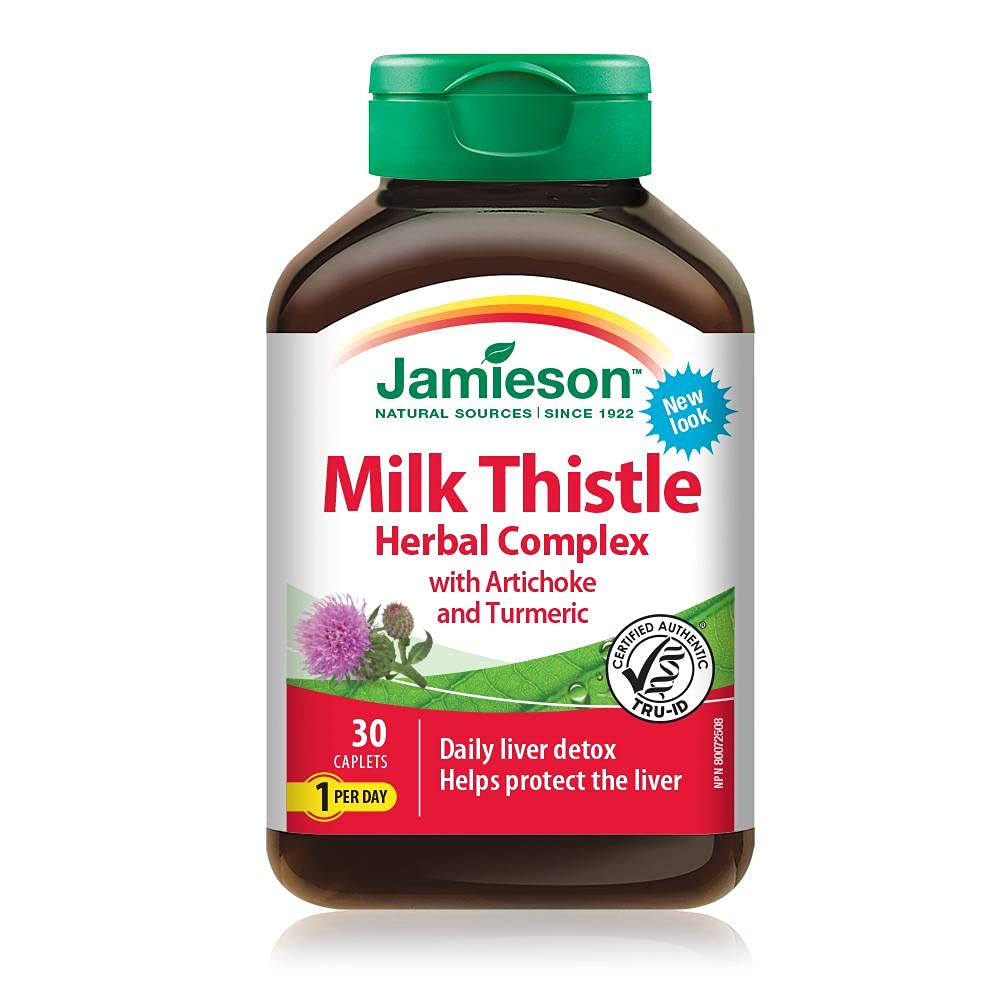 Jamieson Milk Thistle Herbal Complex Daily Liver Detox - 30 Caplets