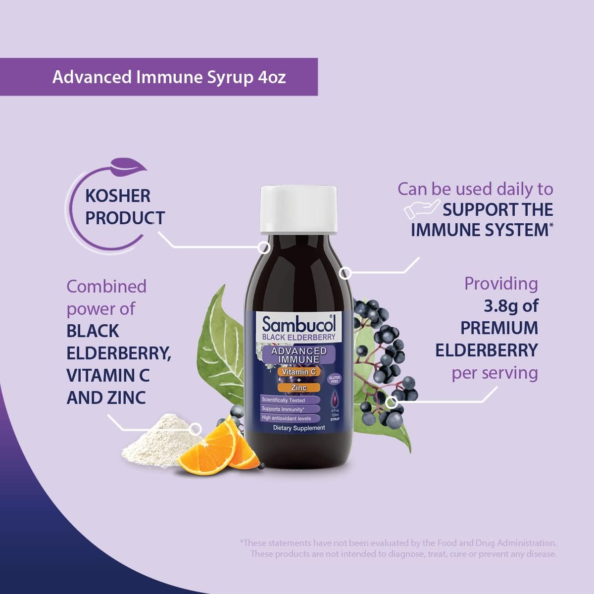 Sambucol Advanced Black Elderberry Syrup Immune Support - 4 Fl Oz - image 4