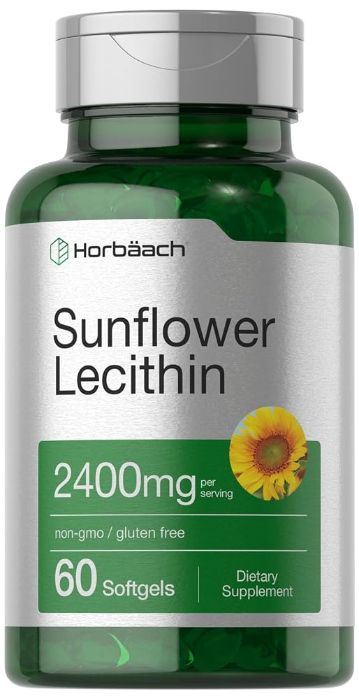 Horbäach Sunflower Lecithin Softgel Capsules 2400mg - 60 Softgels