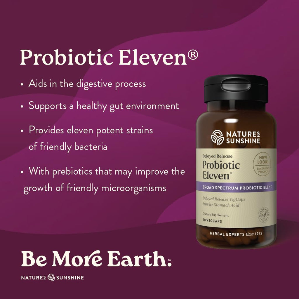 Nature's Sunshine Probiotic Eleven Digestive Support - 90 Capsules - image 2