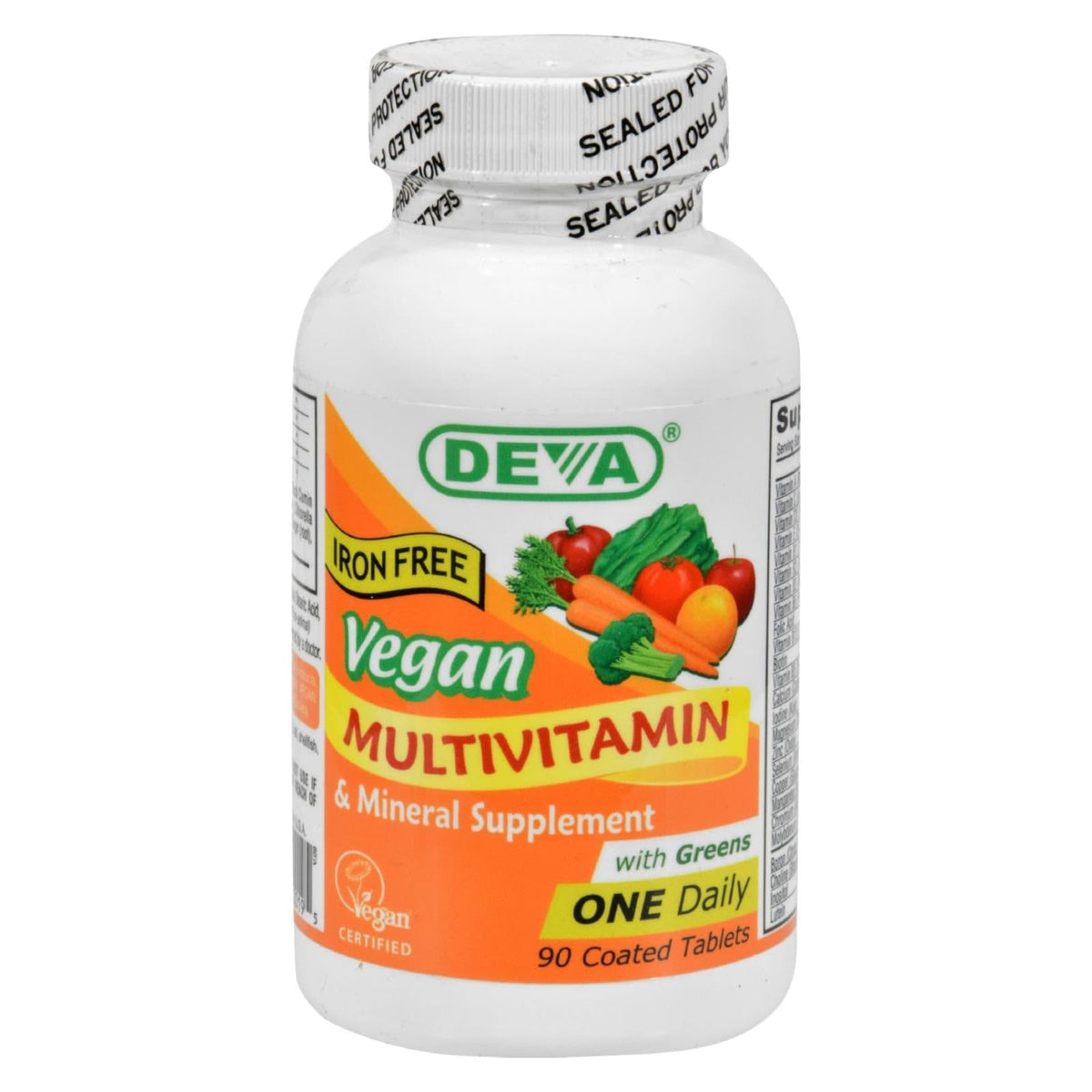DEVA Vegan 1-A Day Multi Iron-Free - 90 Tablets
