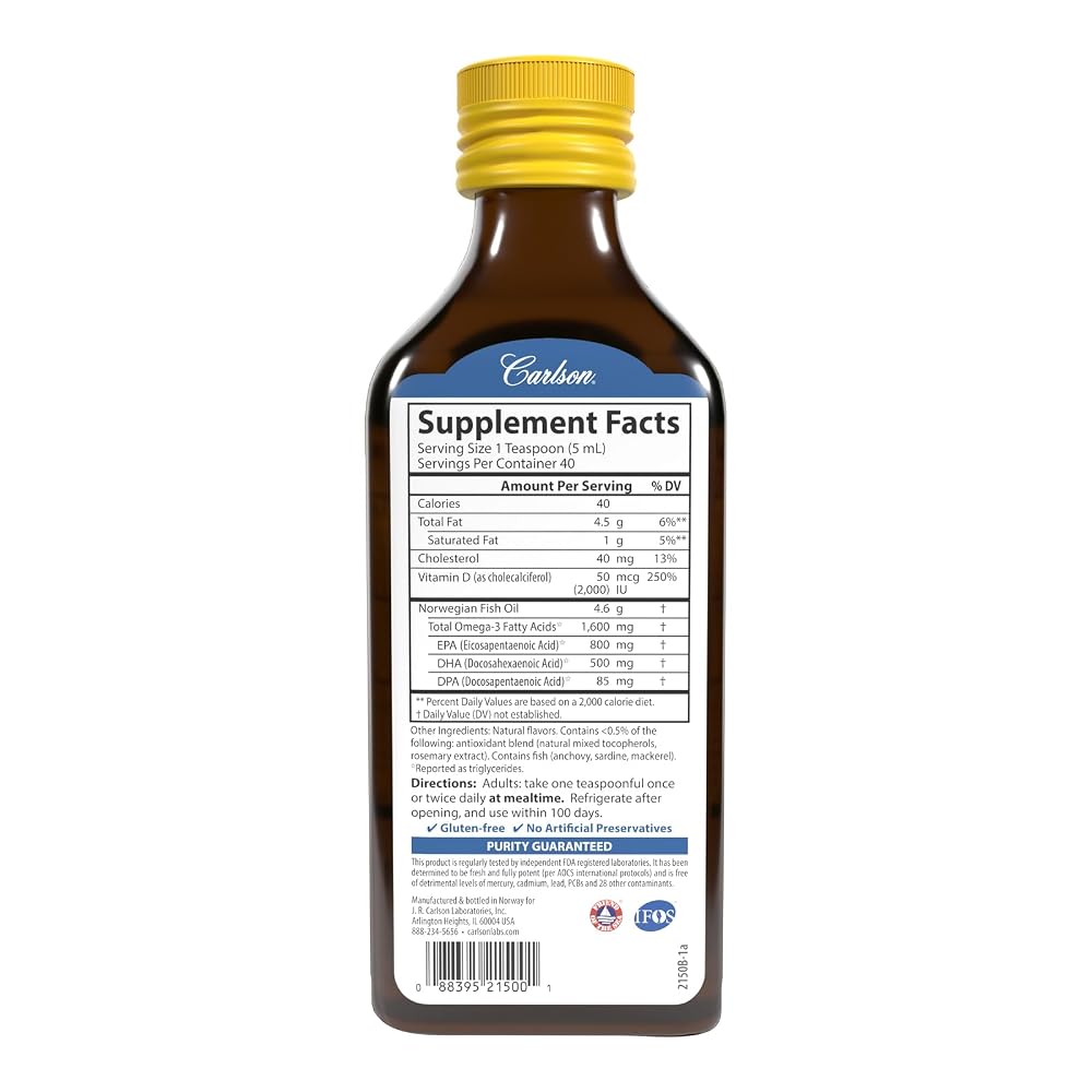 Carlson The Very Finest Fish Oil + D3 1600 mg - 200 mL - image 2