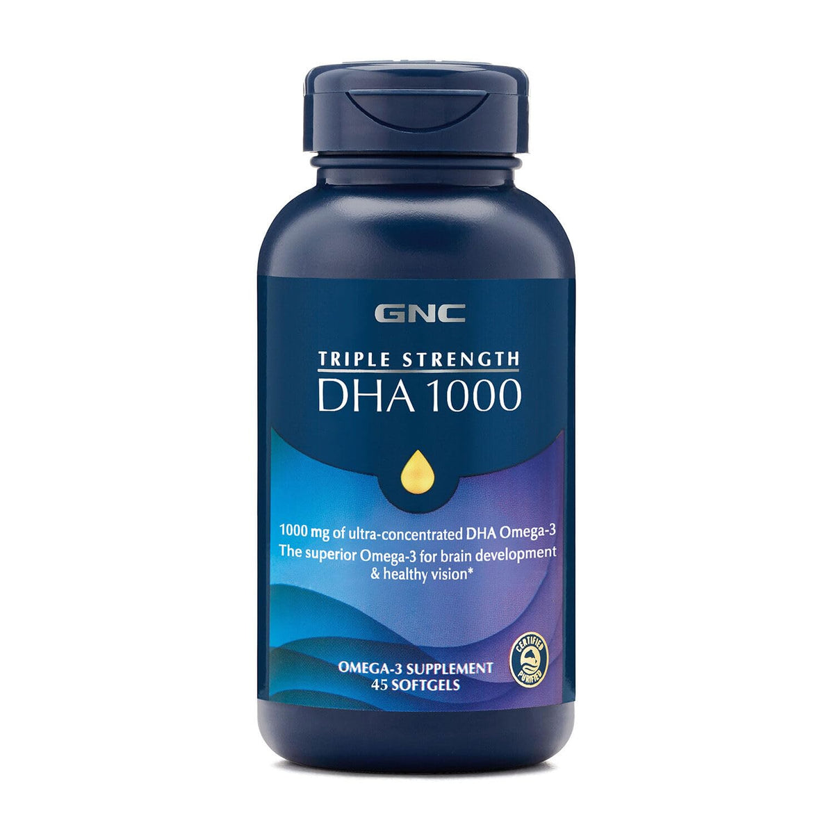 GNC Triple Strength DHA 1000 Omega-3 - 45 Softgels