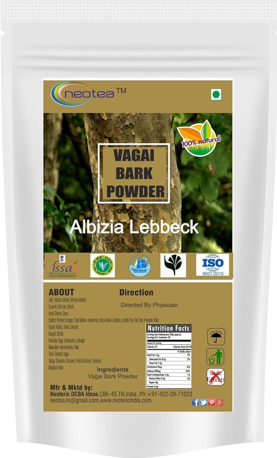 neotea Albizia Lebbeck Powder - 1kg