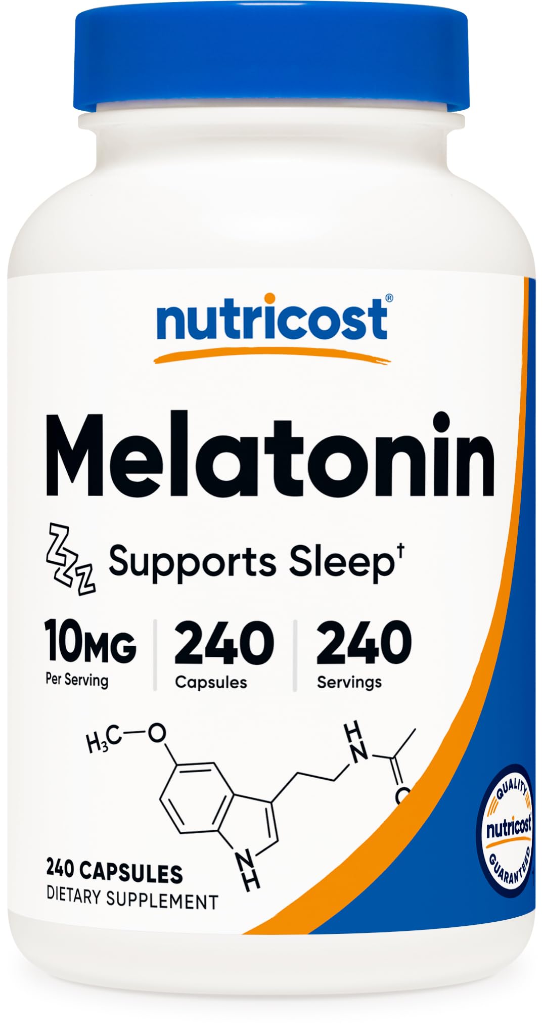 Nutricost Melatonin 10mg Sleep Support - 240 Capsules