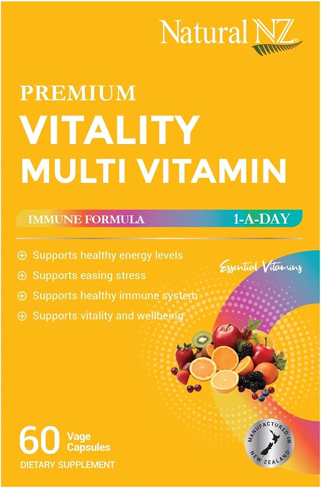 Natural NZ Premium Vitality Multivitamin Immune Formula 1-A-Day - 60 Capsules - image 4
