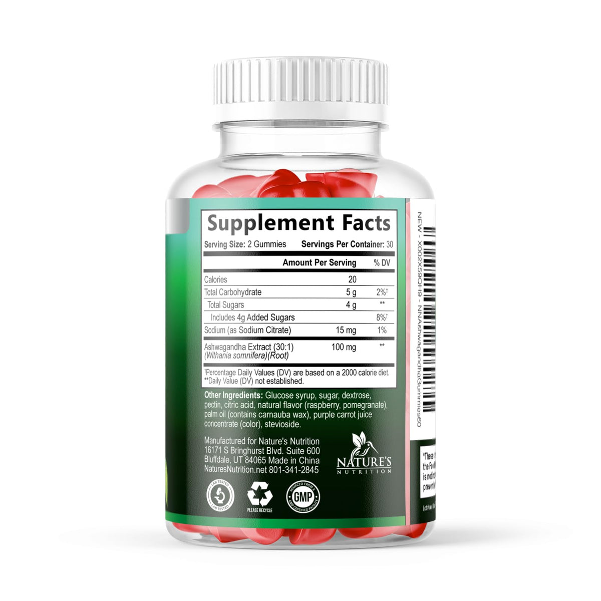 Nature's Nutrition Ashwagandha Gummies for Calm & Immune Support - 60 Gummies - image 9