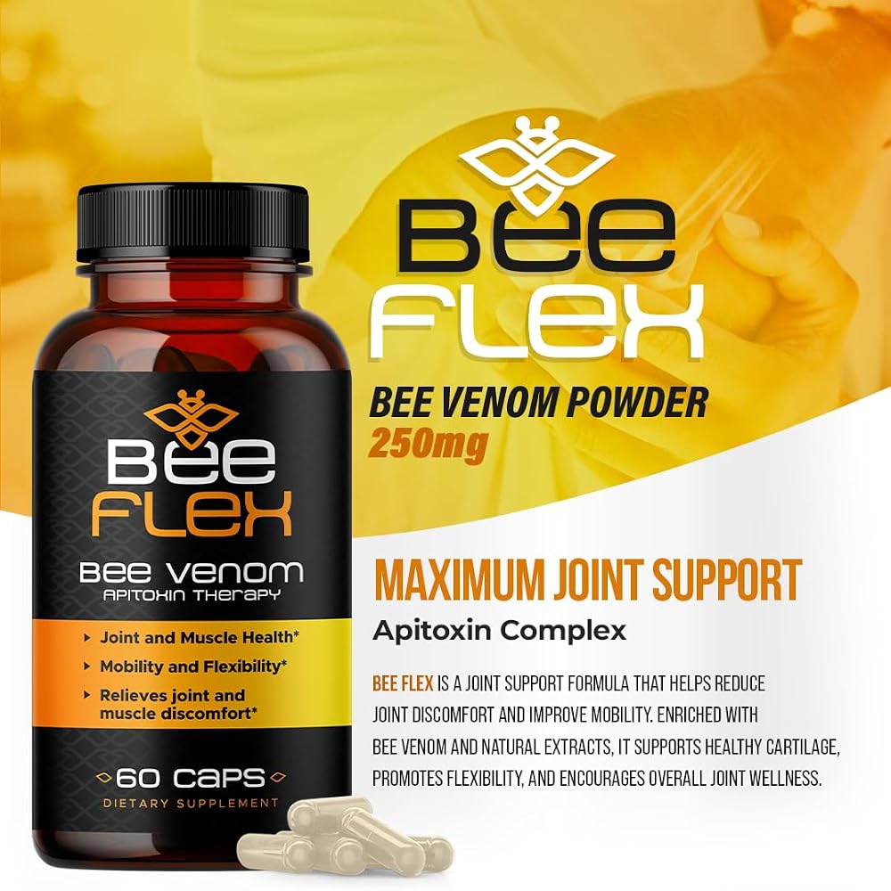 AURA VITAMINS Bee Flex Joint Support Glucosamine & Turmeric - 60 Capsules - image 2