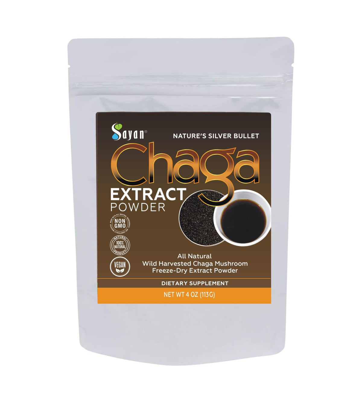 Sayan Chaga Mushroom Extract Powder - 4 oz