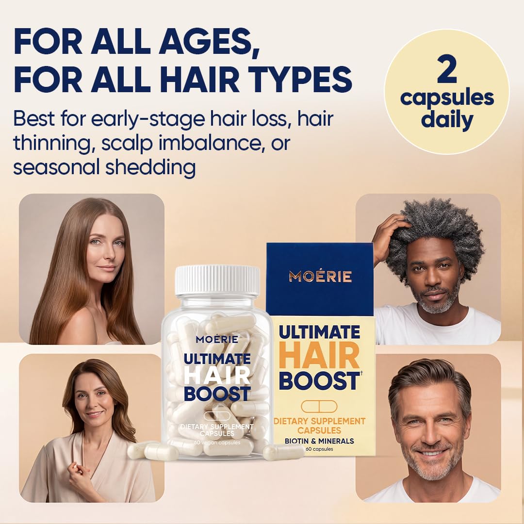 Moerie Ultimate Hair Boost Vitamins with Biotin - 180 Capsules - image 4