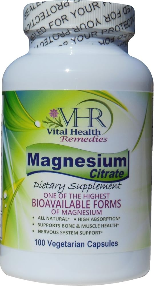 Vital Health Remedies Magnesium Citrate - 100 Vegetarian Capsules