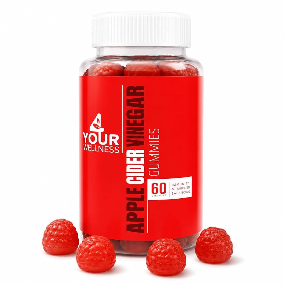 4 Your Wellness Apple Cider Vinegar Gummies 1000mg - 60 Gummies