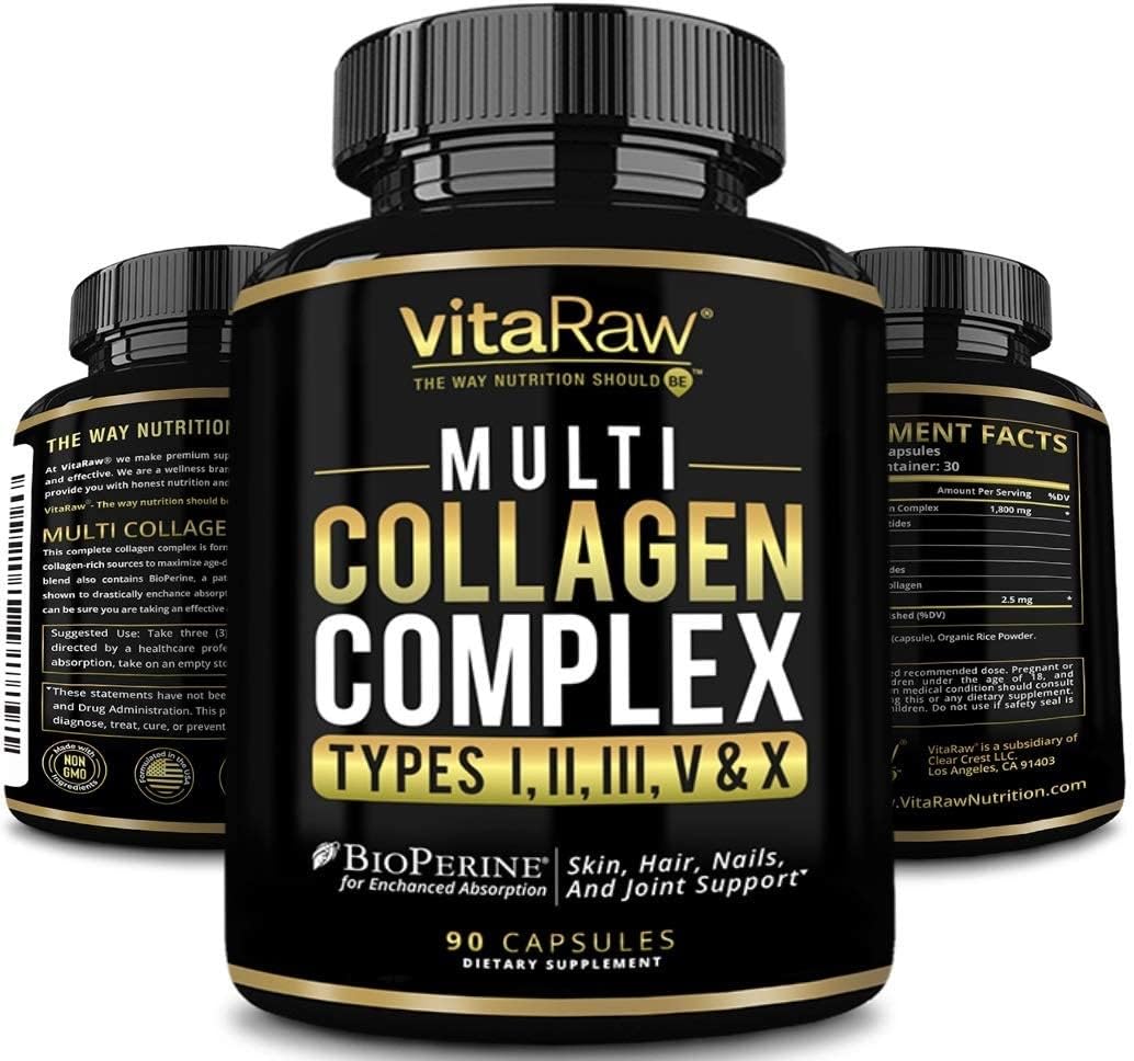 VitaRaw Multi Collagen 1800 mg - 90 Capsules