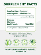 PURA VIDA MORINGA Organic Moringa Powder - 8 oz - image 3