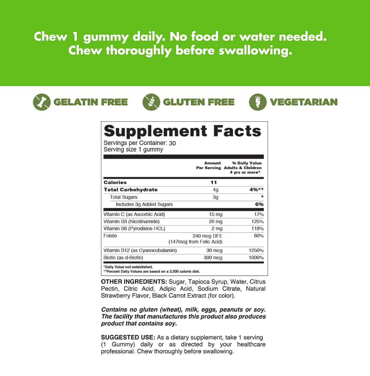 Happy Healthy Wellness Vitamin B-Complex Energy Gummies - 1 Count - image 3
