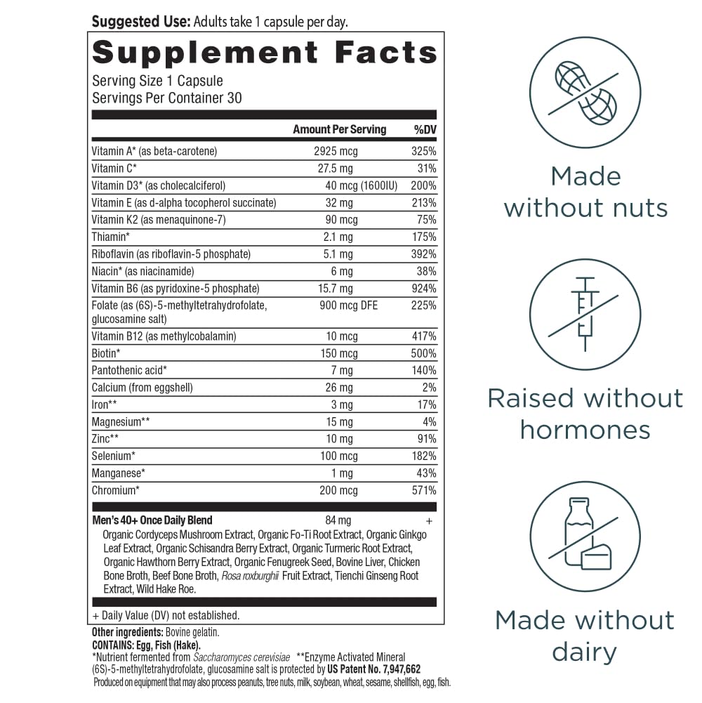 Ancient Nutrition, Multivitamin Mens 40 Plus 3 Day, 90 Count