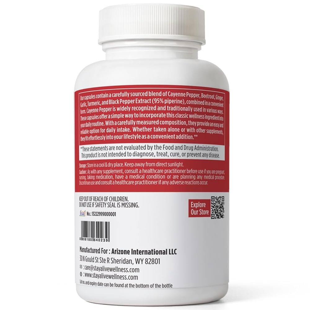 STAY ALIVE Cayenne Pepper Capsules