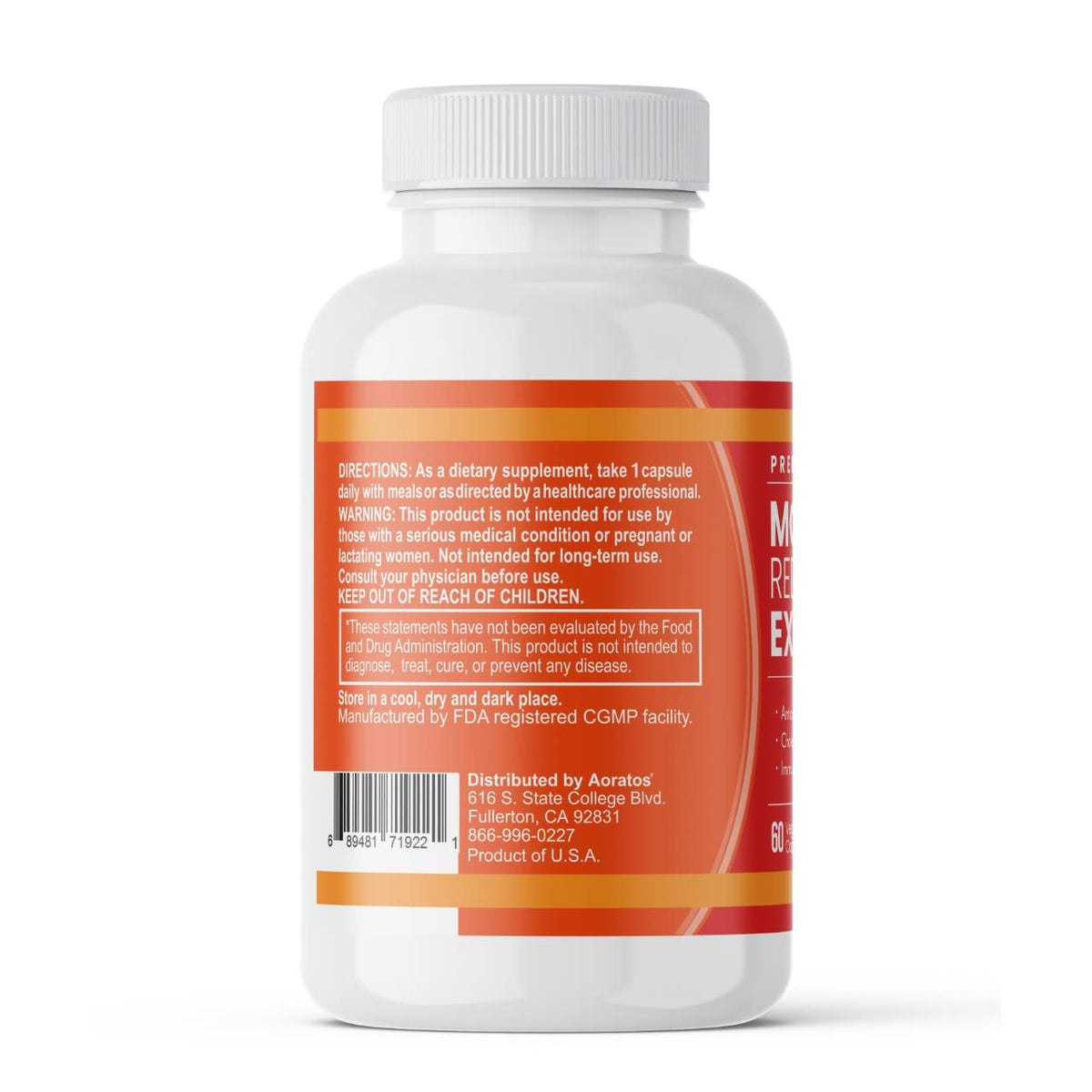 Aoratos Moro Red Orange Supplement - 60 Vegetarian Capsules - image 3