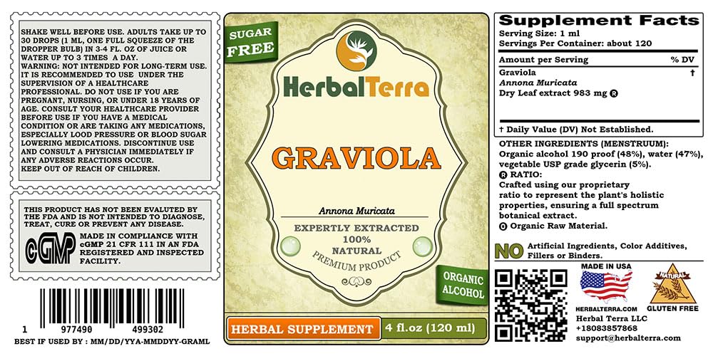 Herbal Terra LLC Graviola (Annona Muricata) Tincture