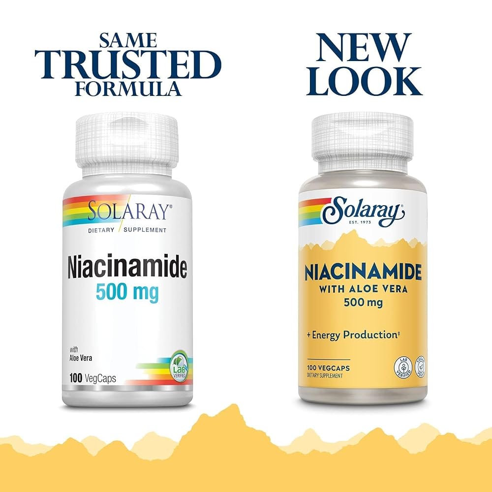 Solaray Niacinamide 500mg - 300 Vegetarian Capsules - image 3