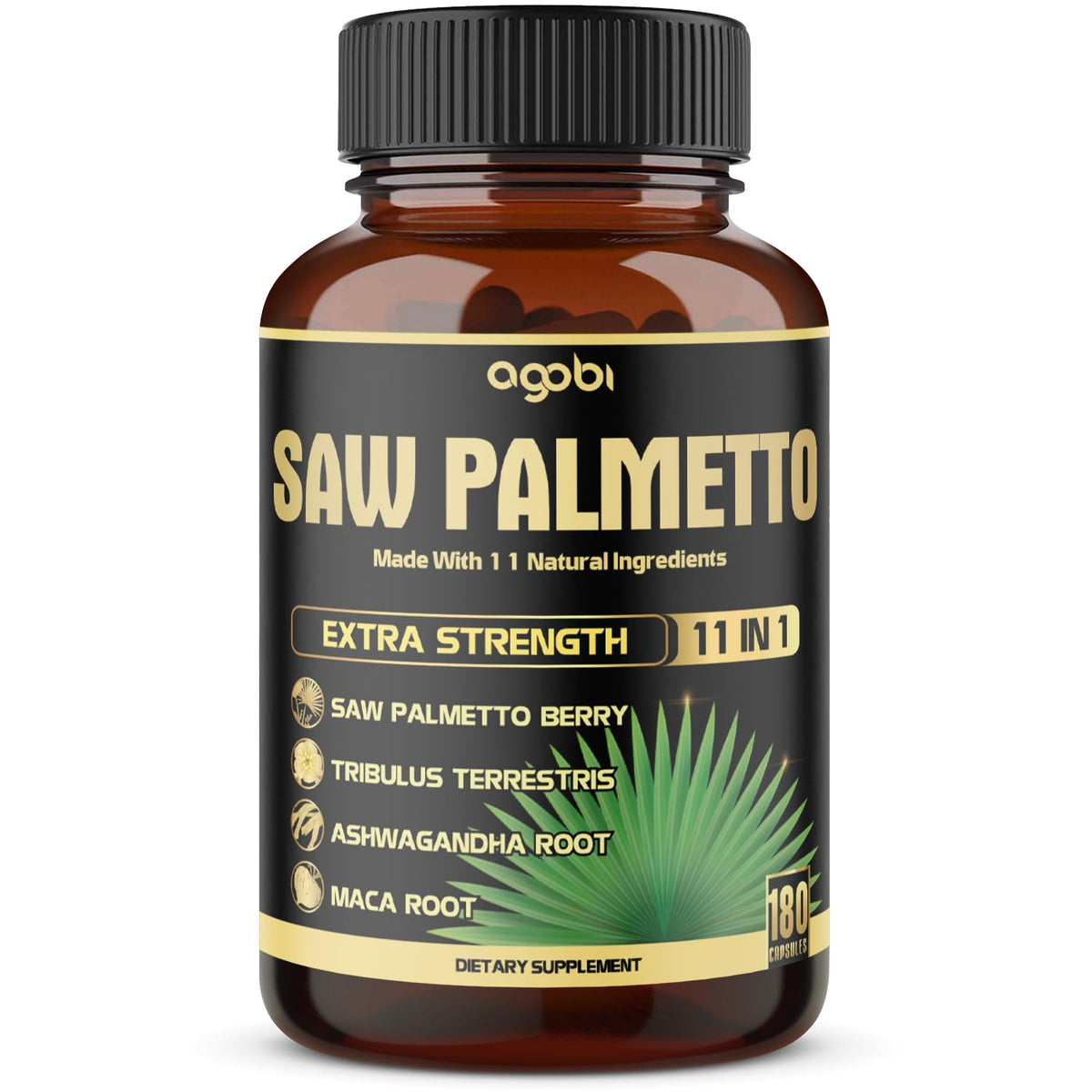 Agobi Saw Palmetto 11-in-1 Herbal Complex - 180 Capsules