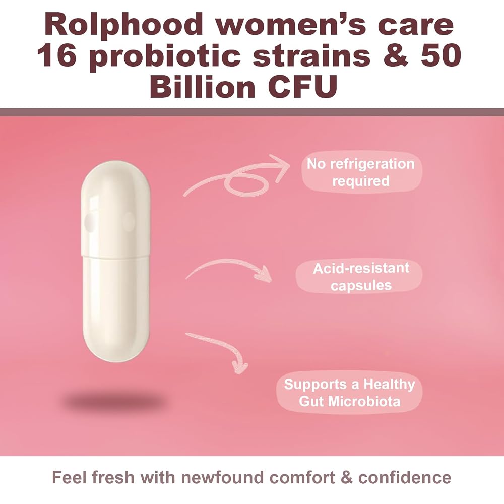 Rolphood Vaginal Probiotic for Women's pH Balance - 60 Capsules - image 5