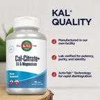 KAL Cal-Citrate Calcium Magnesium Vitamin D3 - 120 Tablets - image 4