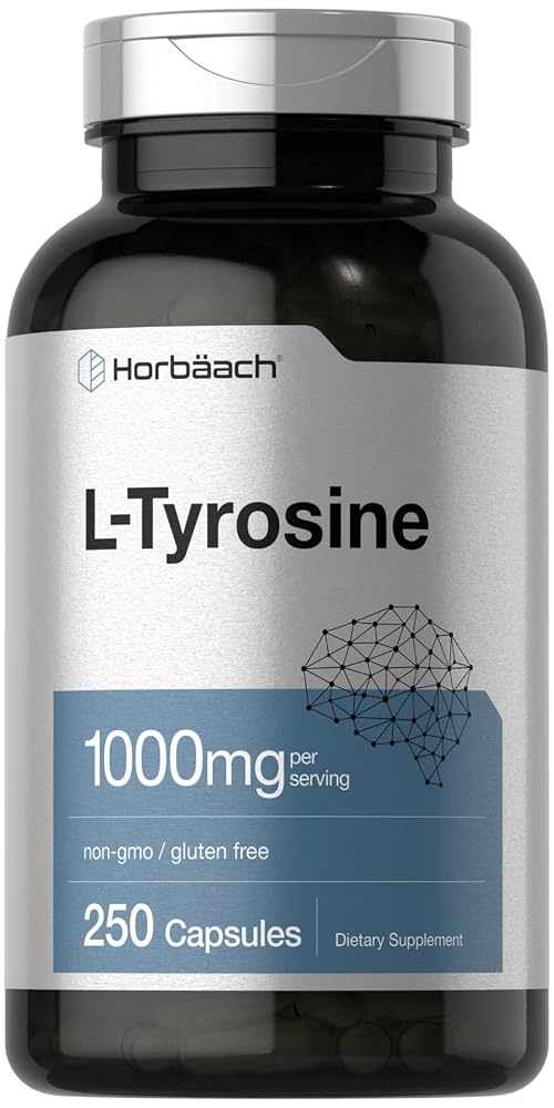 Horbäach L-Tyrosine 1000mg Amino Acid Supplement - 250 Capsules