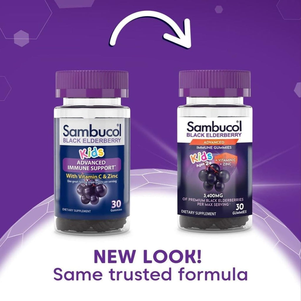 Sambucol Black Elderberry Gummies for Kids, Low Sugar - 30 Count - image 3