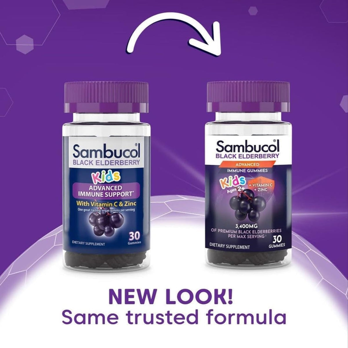 Sambucol Black Elderberry Gummies for Kids, Low Sugar - 30 Count - image 3