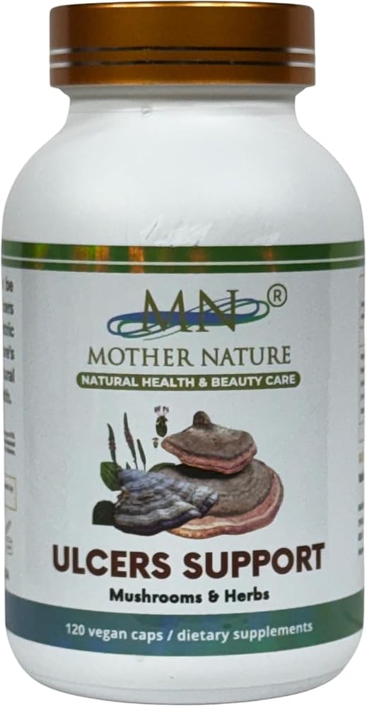 Mn Mother Nature Ulcers Support Mushroom - 120 Vegan Capsules - image 4