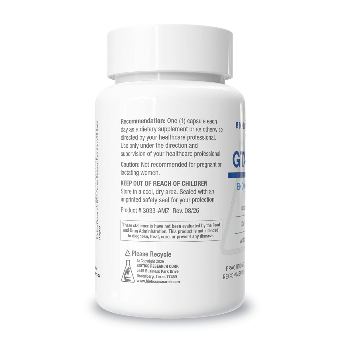 BIOTICS RESEARCH GTA-Forte Endocrine Glands Support - 90 Capsules - image 3