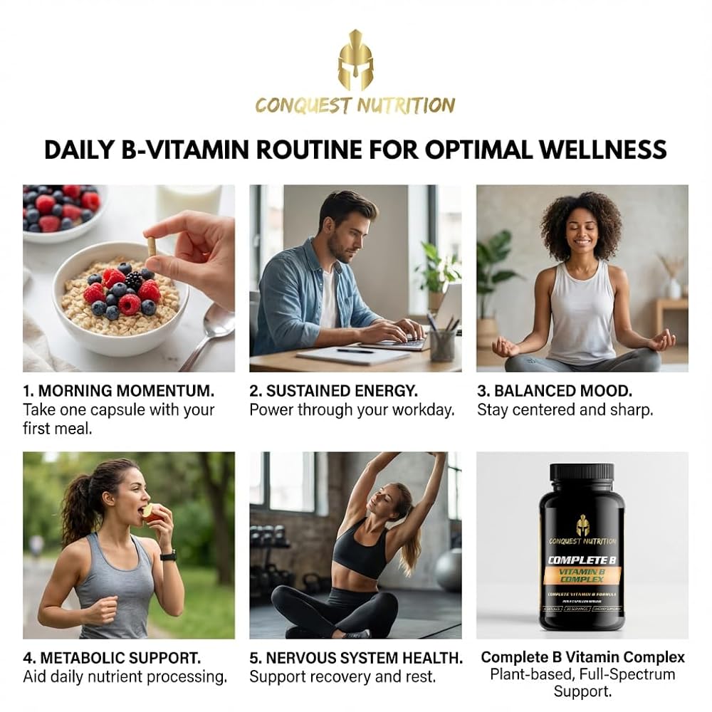 Conquest Nutrition Complete B Vitamin Complex - 60 Vegetarian Capsules - image 4