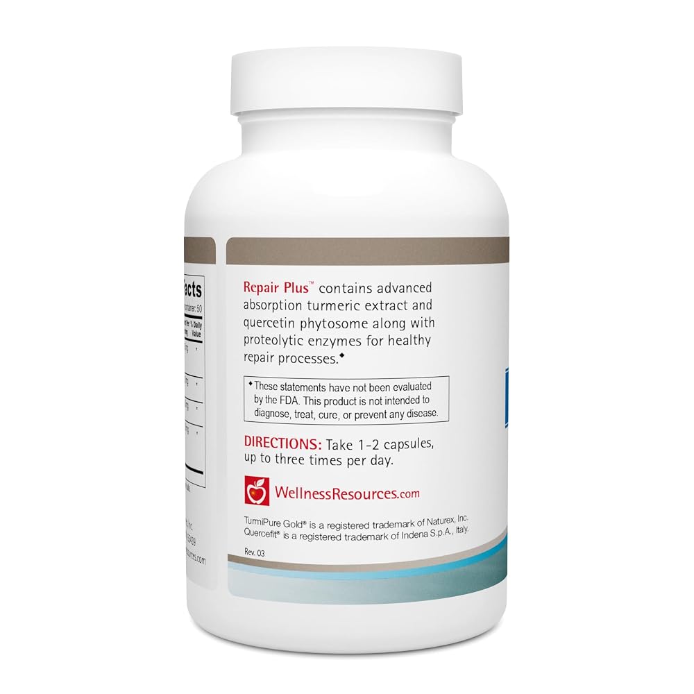 Wellness Resources Repair Plus Turmeric Curcumin with Quercetin - 100 Capsules - image 3
