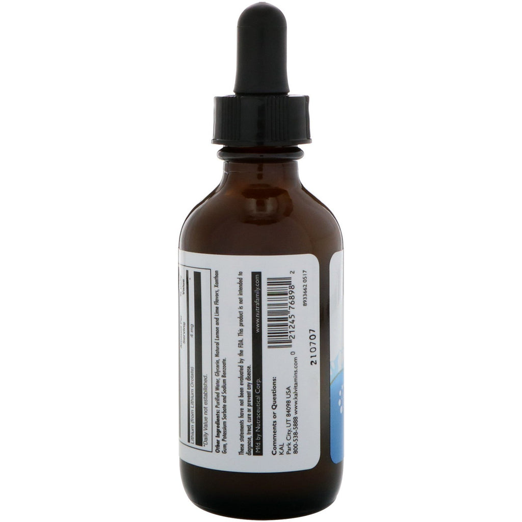 KAL Lithium Orotate Drops Lemon Lime - 2 fl oz - image 3
