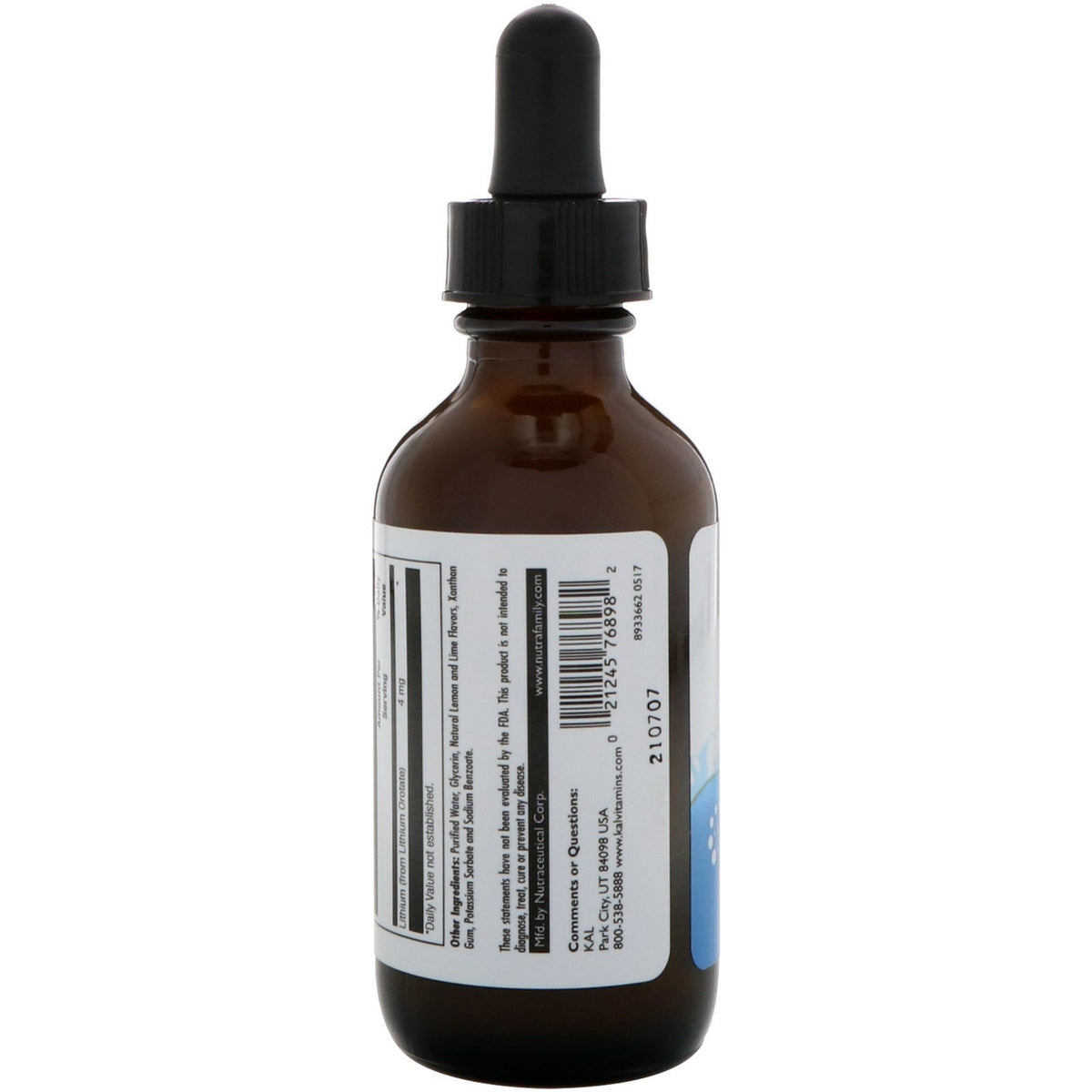 KAL Lithium Orotate Drops Lemon Lime - 2 fl oz - image 3