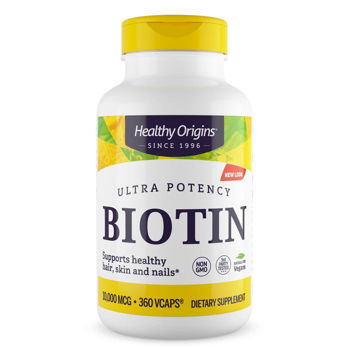 Healthy Origins Biotin 10,000 mcg - 360 Vegetarian Capsules