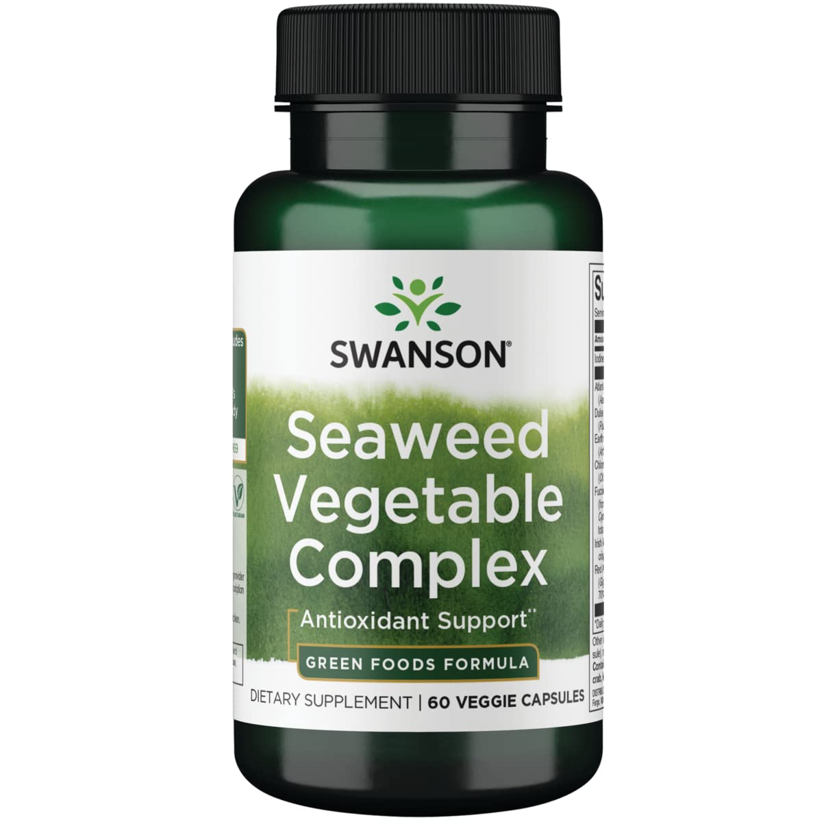 Swanson Green Seaweed Vegetable Complex - 60 Vegetarian Capsules