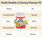 Nutridom Evening Primrose Oil Omega-6 & GLA 500mg - 200 Softgels - image 5