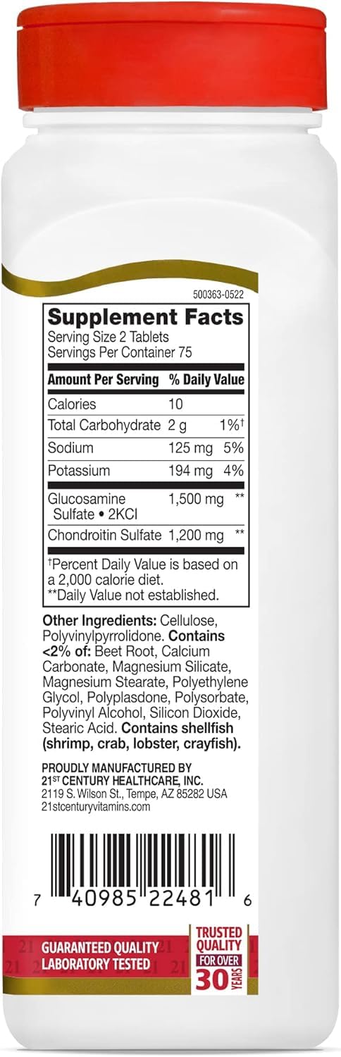 21st Century Glucosamine 750 mg & Chondroitin 600 mg Triple Strength - image 3