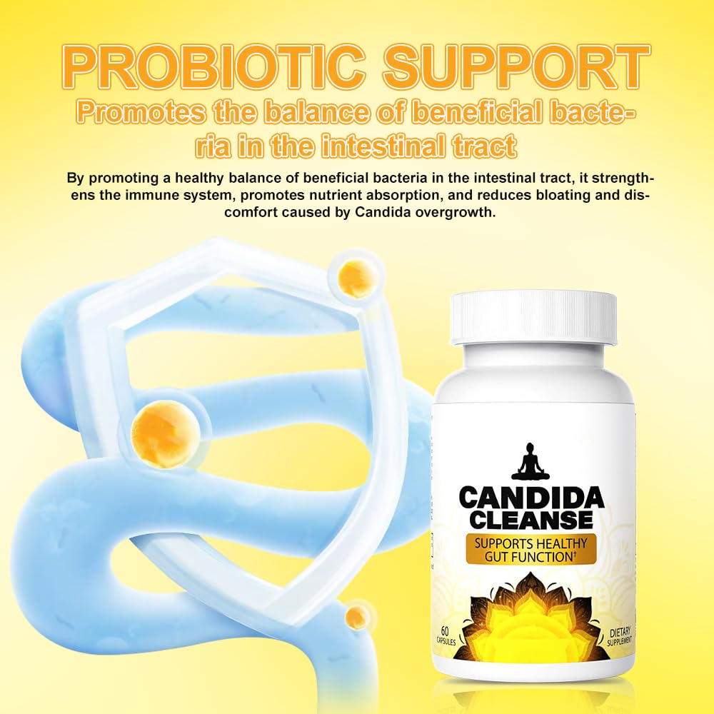 Generic Candida Cleanse Detox Probiotic & Herbal Formula - 60 Capsules - image 5