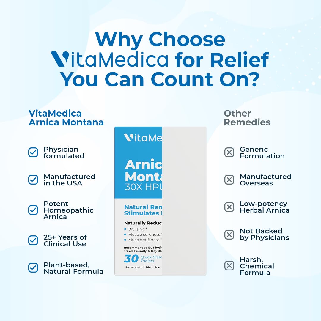VitaMedica Arnica Montana 30X Rapid Dissolve Tablets - 30 Count - image 7