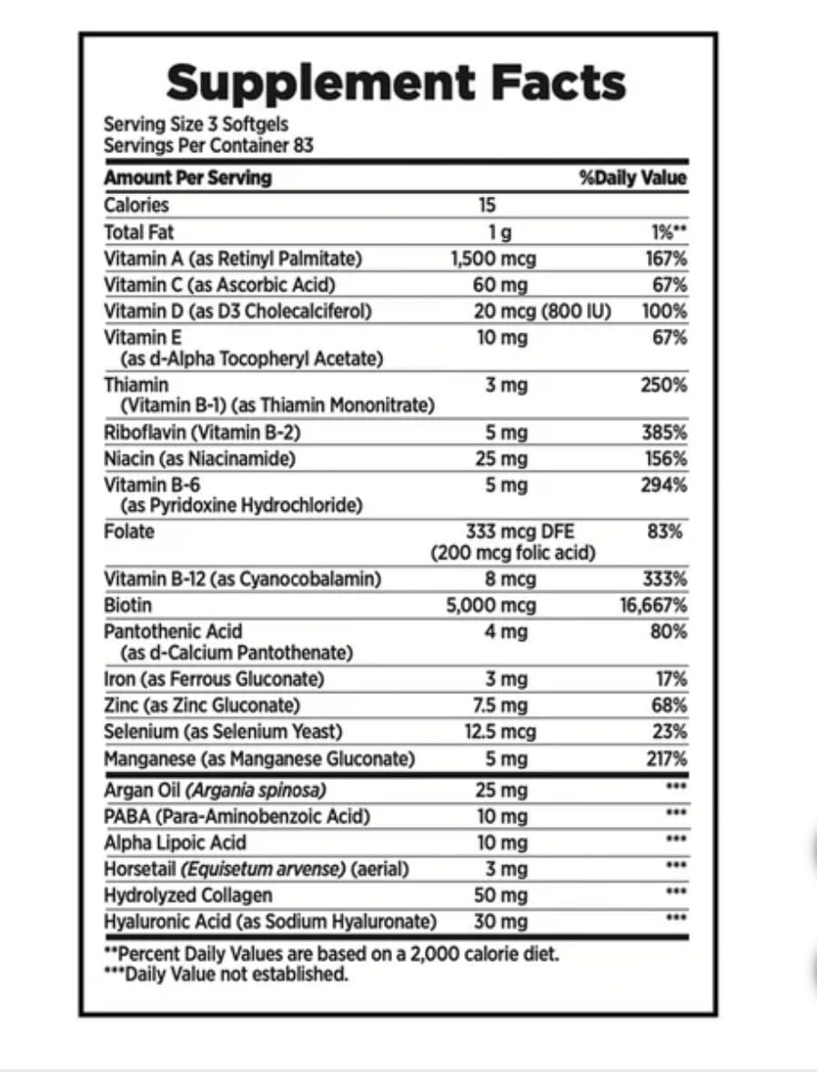 Nature's Bounty Hair, Skin and Nails Softgels - 500 Count - image 3